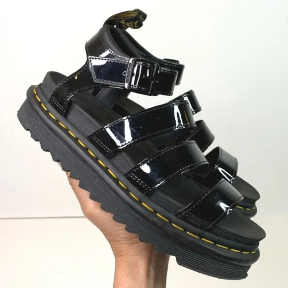 Dr. Martens Blaire Patent Leather Sandals - Picture 14 of 16